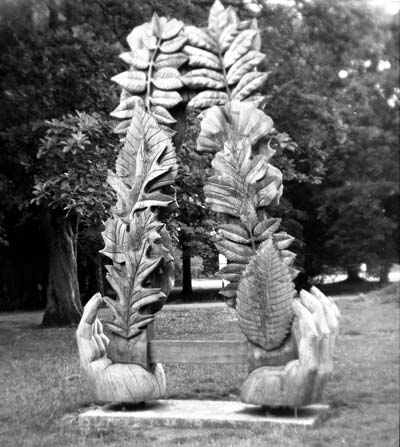 Wood Sculpture, Bute park, Cardiff, Wales Wood Sculpture, Bute park, Cardiff, Wales