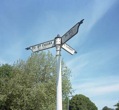 Listed Signpost, Fairwater, Cardiff, Wales Listed Signpost, Fairwater, Cardiff, Wales